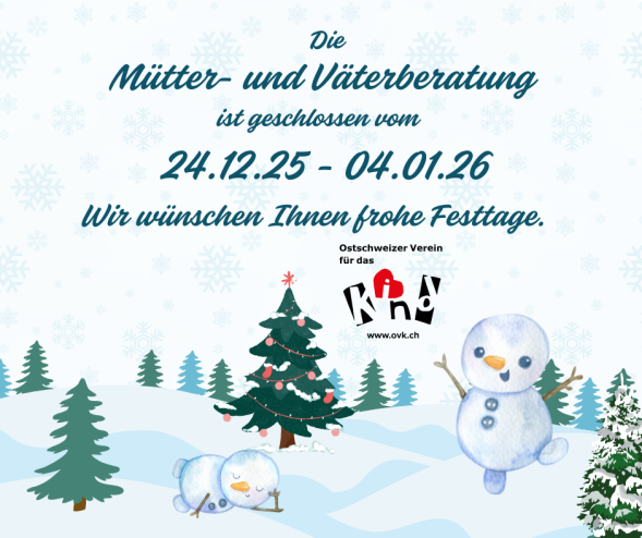 Der OVK ist vom 24.12.25 bis und mit 04.01.26 geschlossen.